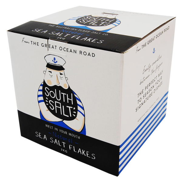 South Salt Natural Sea Salt Flakes 2kg Box